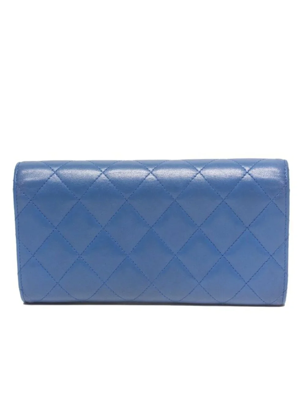Chanel Wallet Silver Quilted